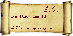 Lumnitzer Ingrid névjegykártya