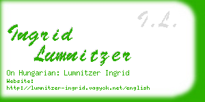 ingrid lumnitzer business card